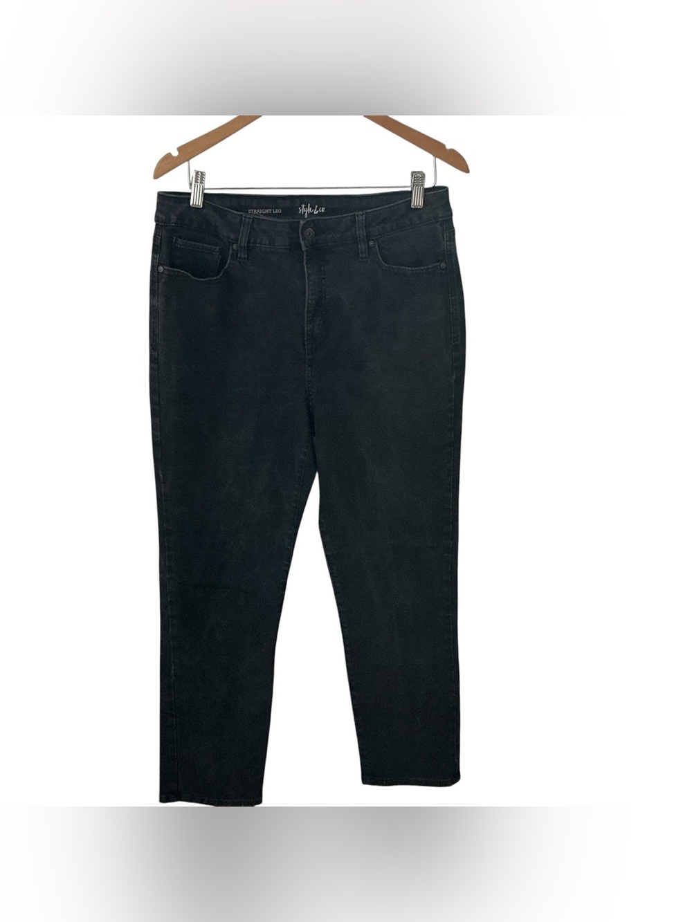 Style and C0 Straight Leg Black Jeans 14